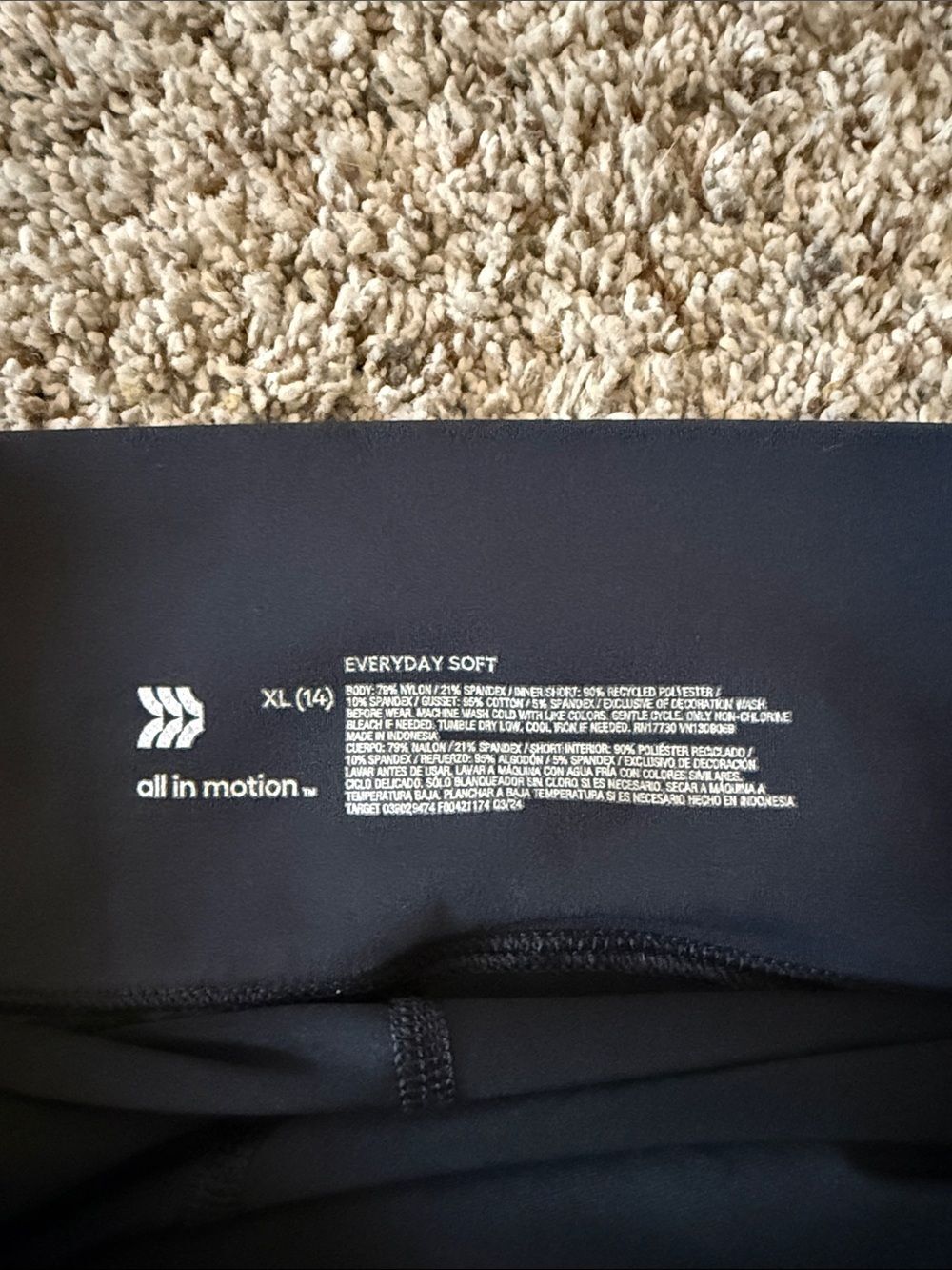 all in motion Black Skater Skirt with White Piping - Picture 2 of 4